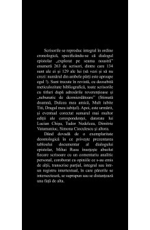 Dialog epistolar: Mihai...